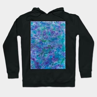 Green and violet watercolor pattern Hoodie